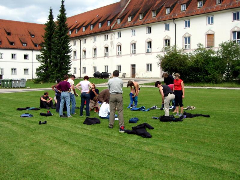 Treffen der Norwegen Reisegruppe am Aktionszentrum im Kloster Benedikbeuern